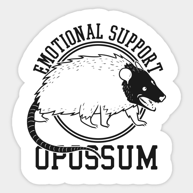 Emotional Support Opossum Sticker by neira